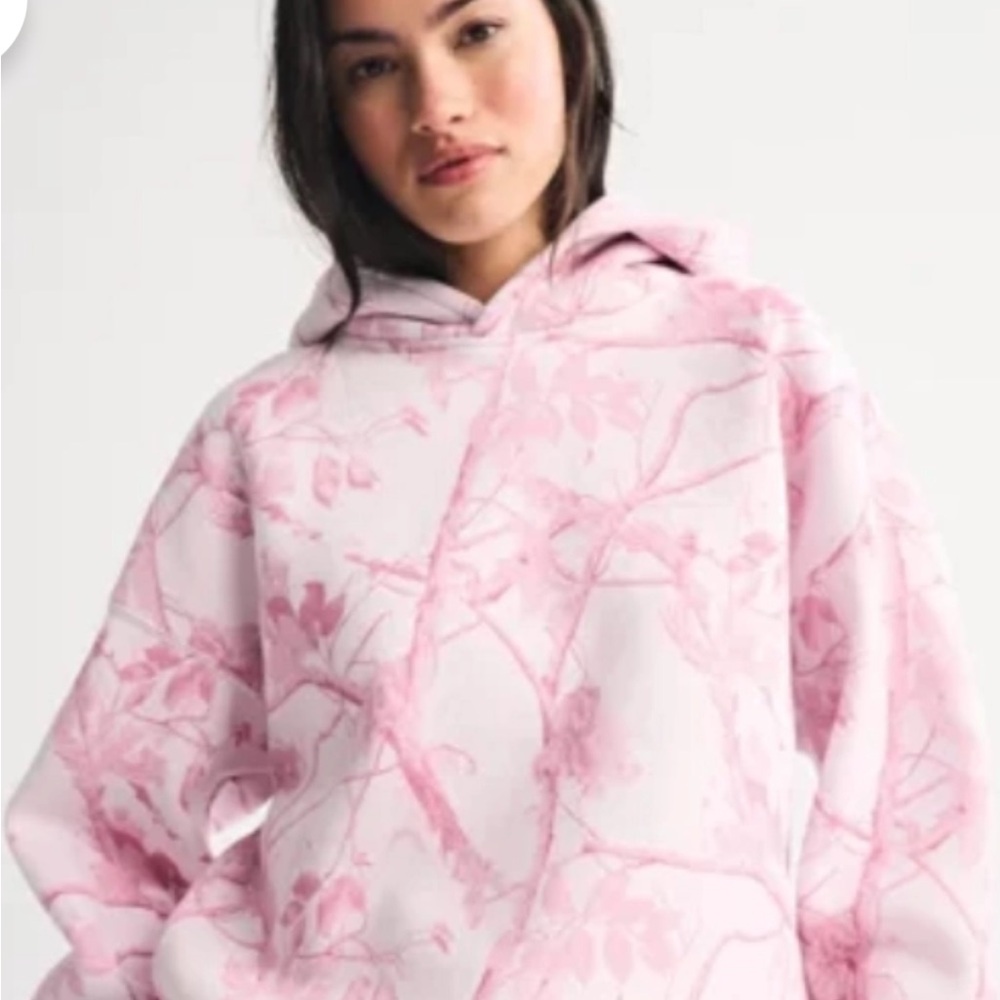 Abercrombie & Fitch Pink Camo Pattern Hoodie - Picture 2 of 4